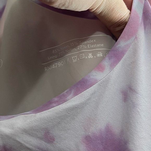 Maypop Purple & White Tie Dye Exercise Dress Outdoor Voices - Picture 5 of 5